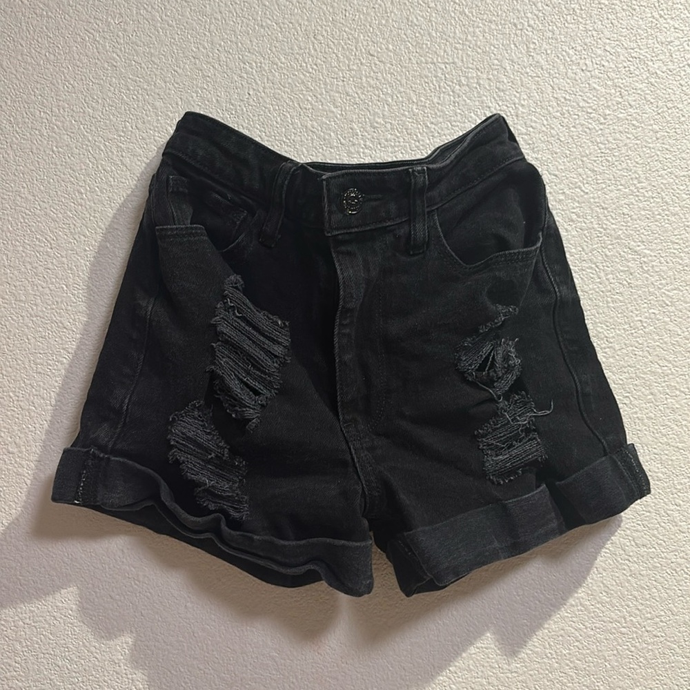 Black Jean shorts, Hollister